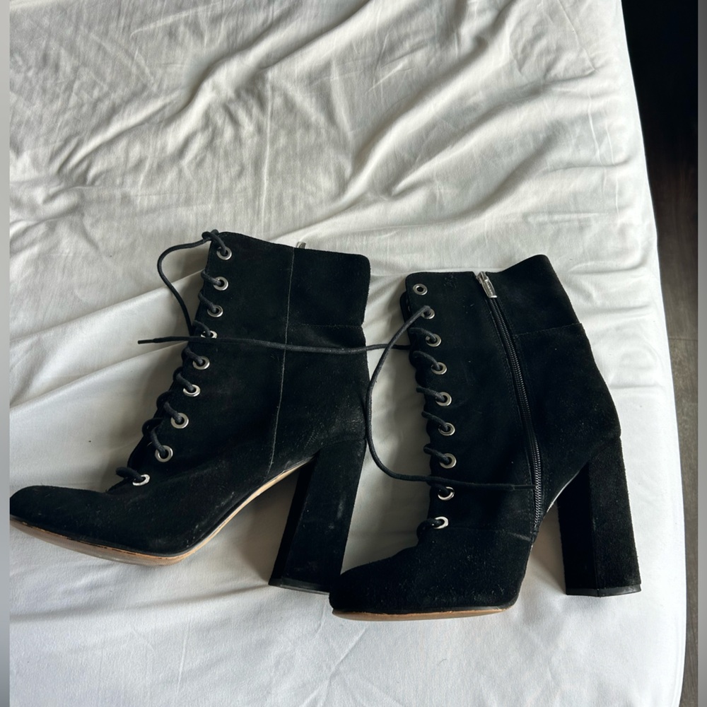 Vince Camuto Black Suede Ankle Boots